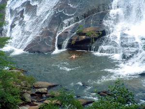 Swimming at High Falls in Summer
