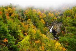 Linville Falls from Erwin's View in Fall