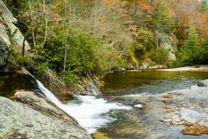 Hunt-Fish Falls and Pool in Fall Color Hunt-Fish Falls and Pool in Fall Color