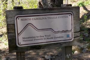 Mountains to Sea Trail Sign at Table Rock Mountains to Sea Trail Sign at Table Rock